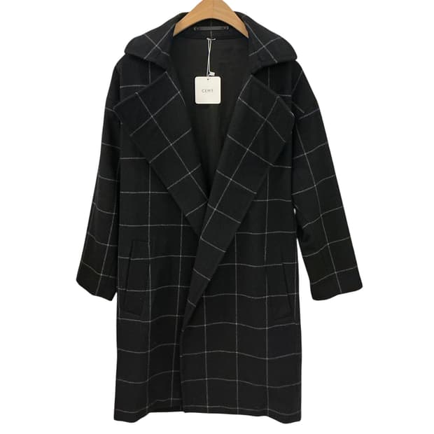 올세인츠 울 체크 코트