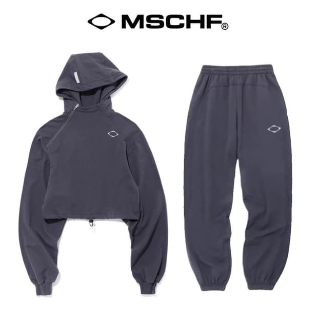 미스치프 트레이닝 셋업 세트 롬버스사이드후드티&와이드팬츠 오호스혜인서