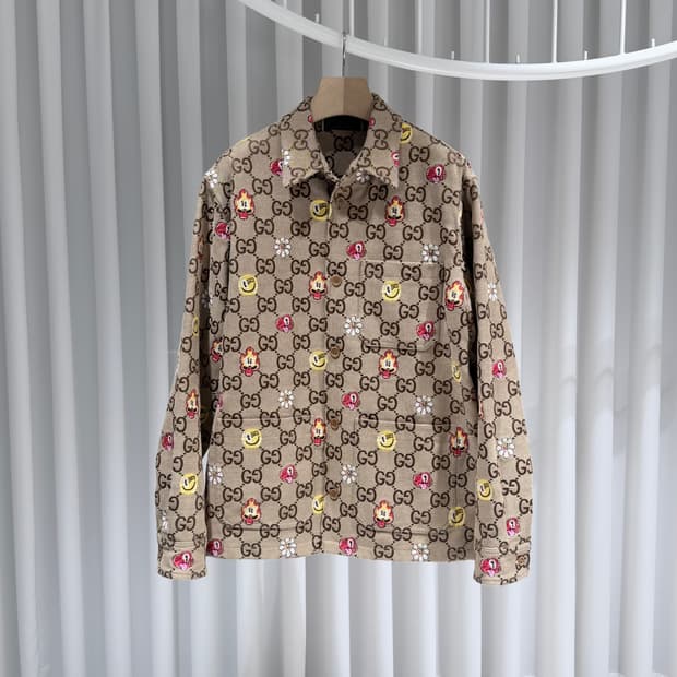 (A+/50) / 구찌 GG 캔버스 자켓 베이지 에보니