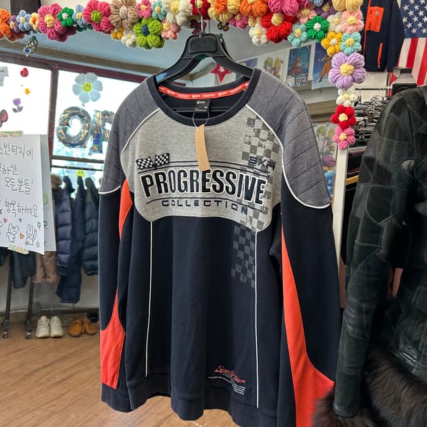 [EXR] 남성 빈티지 레이싱 스웻 셔츠 100