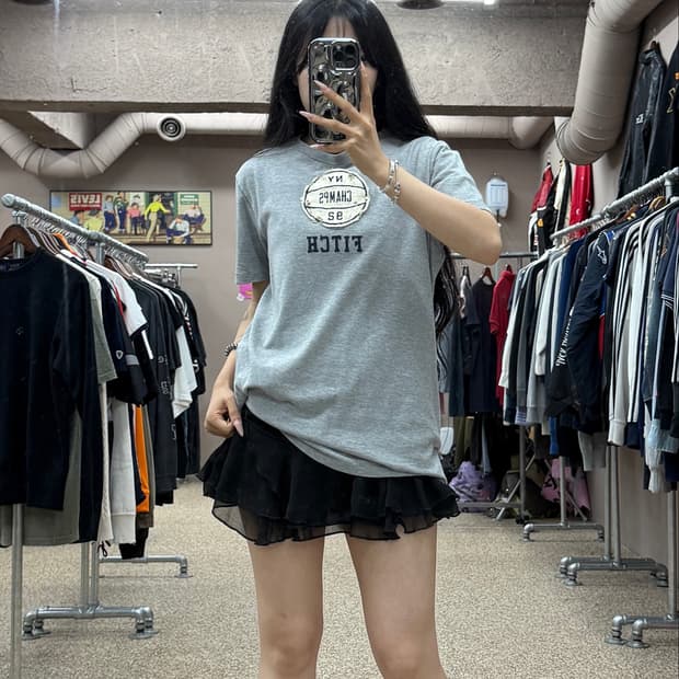 아베크롬비 빈티지 반팔 티셔츠 그레이 S103