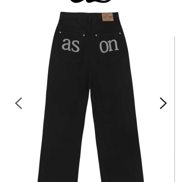 애즈온 SMOG WIDE PANTS 스모그 와이드 팬츠 s 블랙