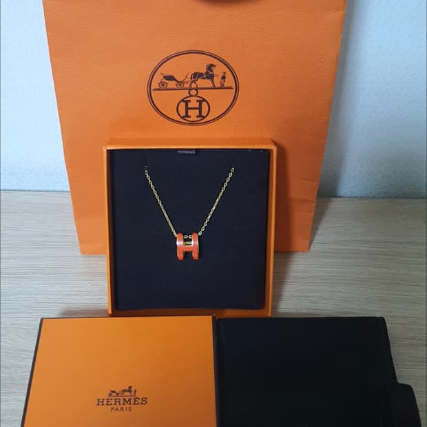 에르메스 팝아슈 목걸이 새상품급 정품(감정O)