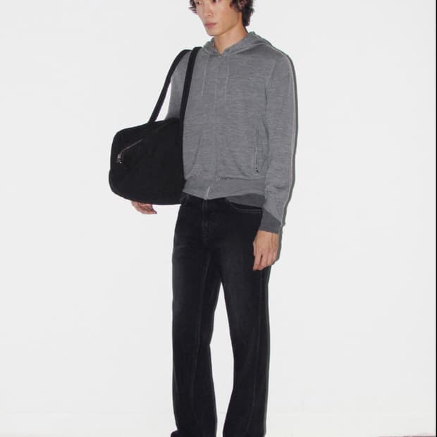 누마레 LAYERED CUFF KNIT HOODED ZIP