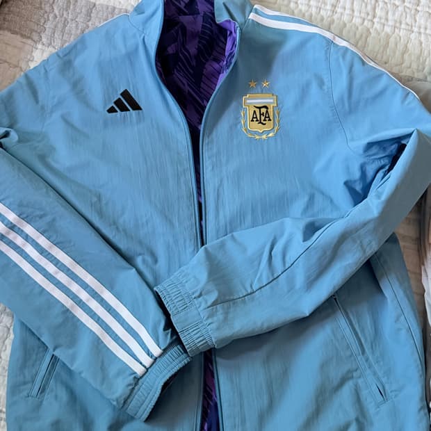 아디다스 아르헨티나 리버시블 양면 바람막이 자켓 윈드브레이커 스카이 블루