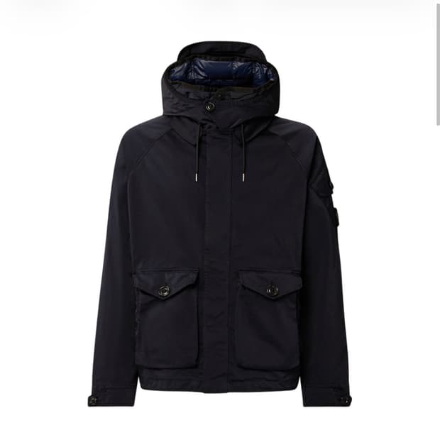 CP컴퍼니 마이크로 케이 후드 렌즈 자켓 토탈 이클립스 블루 xl