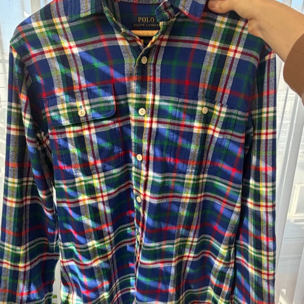 폴로 랄프로렌 클래식핏 플래드 플란넬 워크셔츠