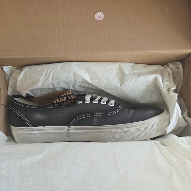 새상품_(275)반스 어센틱 빈티지 웨이브 워시드 블랙