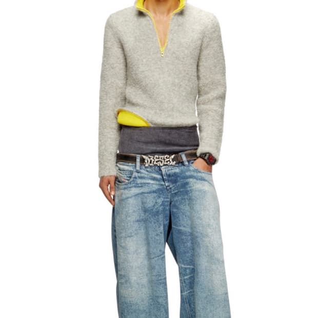 디젤 K-엘러 하프집 스웨터