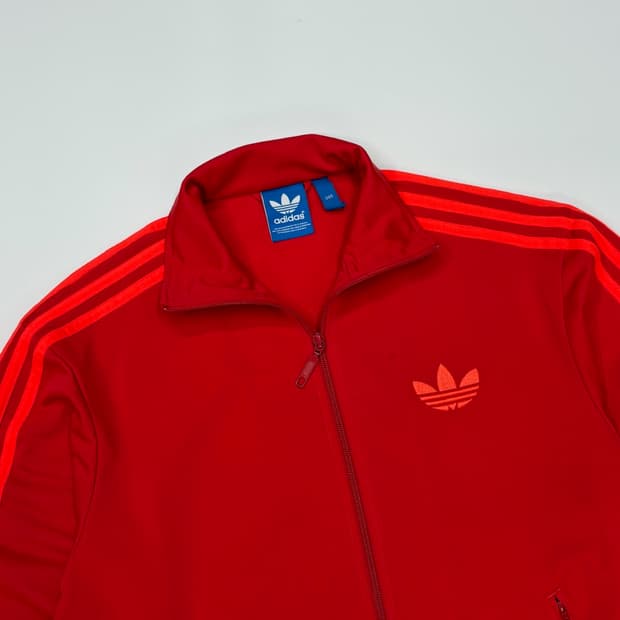 Adidas 아디다스 파이어버드 레드 오렌지 삼선 트랙탑 져지