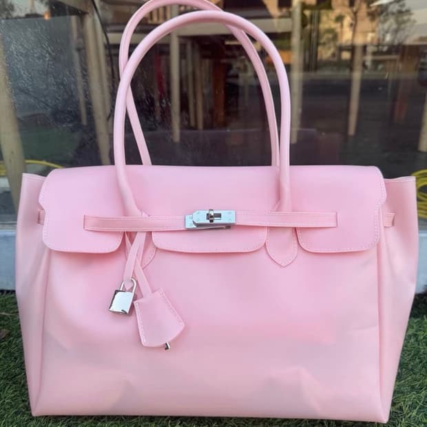 키키 젤리버킨백 핑크