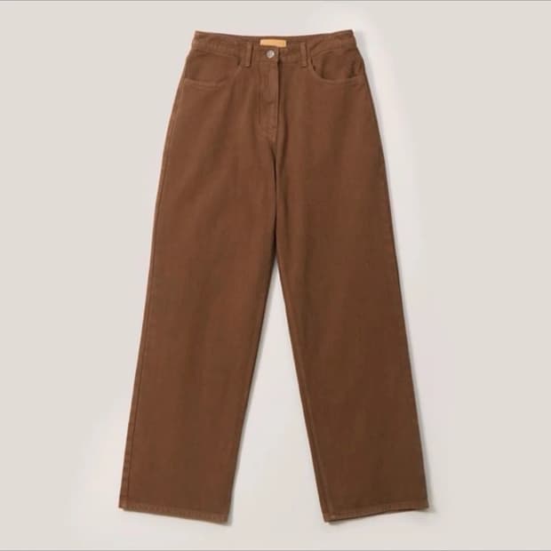 르917 le917 베이직 스트레이트 데님 브라운 36