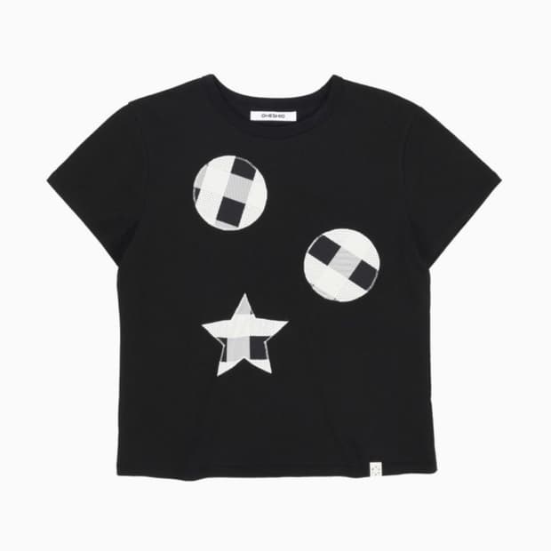 오헤시오 패치워크 반팔 티셔츠