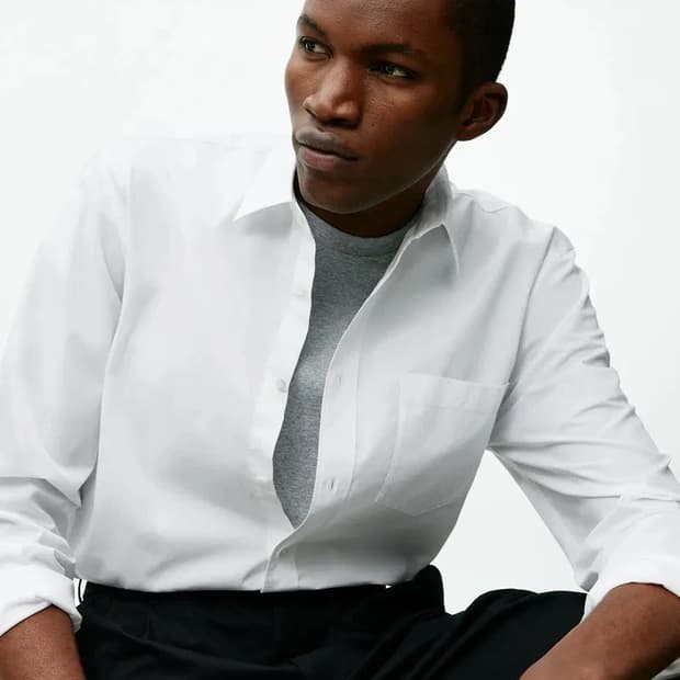 아르켓 워싱 포플린 셔츠 46