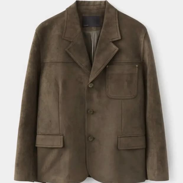 (2) 르마드 테일러 페이크 스웨이드 자켓 - DARK BROWN