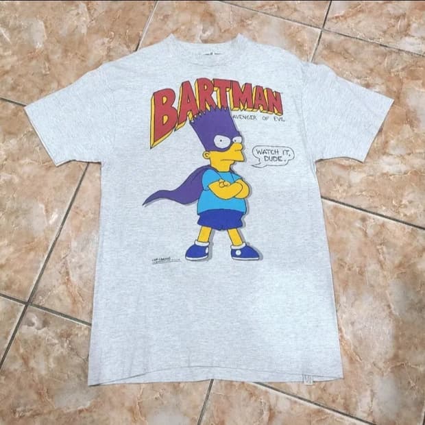 Anvil 1986 심슨 BARTMAN 빈티지티셔츠