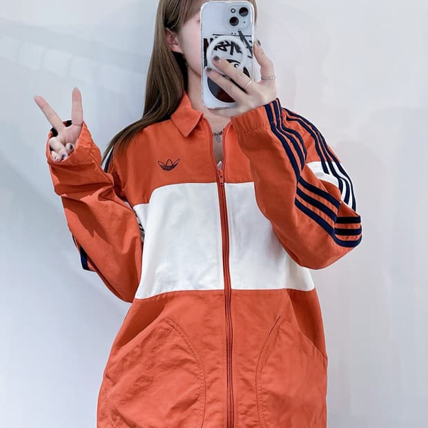 아디다스 오렌지 자켓