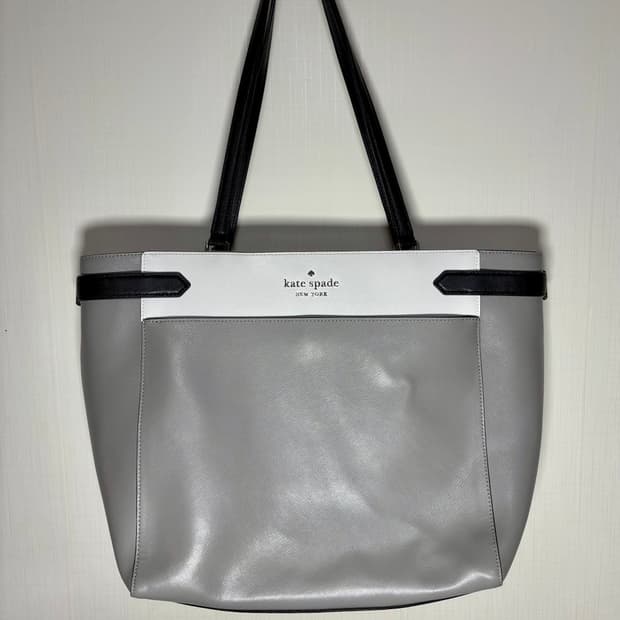 Kate Spade new york 실버 레더 숄더백 가죽 가방