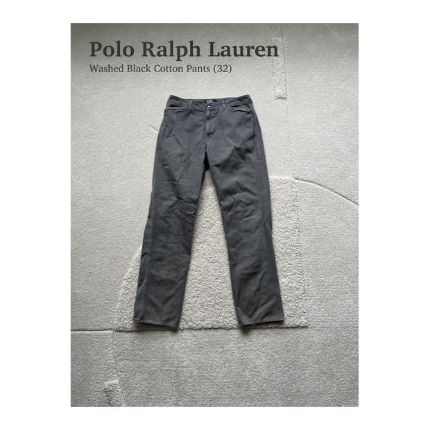 폴로 랄프로렌 워시드 블랙 팬츠 (31-32)