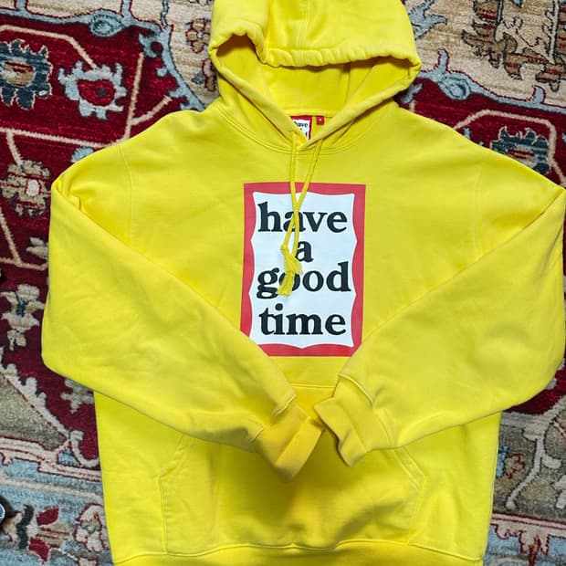 해브어굿타임 로고 후드티 M