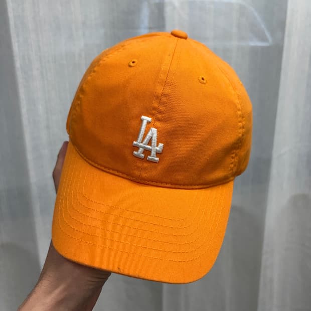 MLB 엠엘비 LA다저스 오렌지 볼캡 모자
