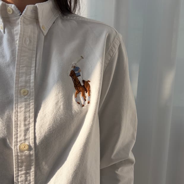 [L]폴로 랄프로렌 빅포니 치프키프 화이트 옥스포드 셔츠