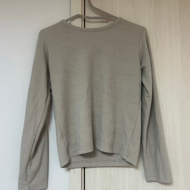 기본 베이지 면 티