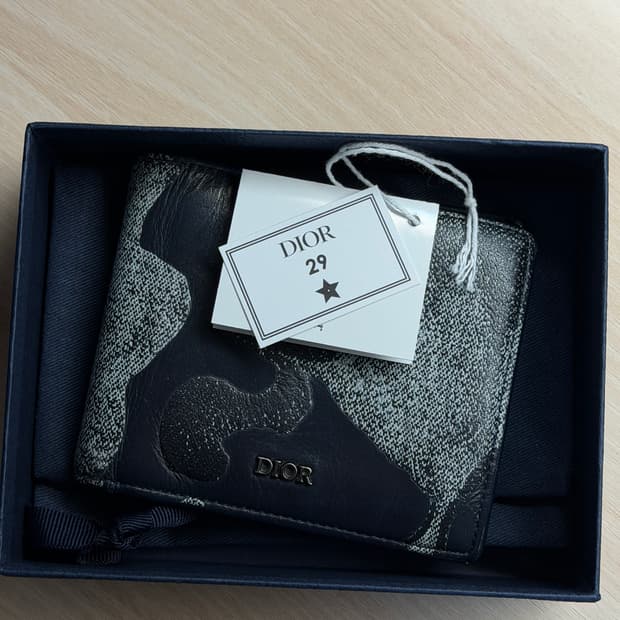 디올 x 피터 도이그 리미티드 카모 반지갑