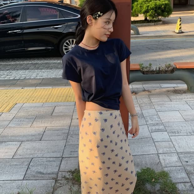 페이보릿띵스 플라워 롱 스커트