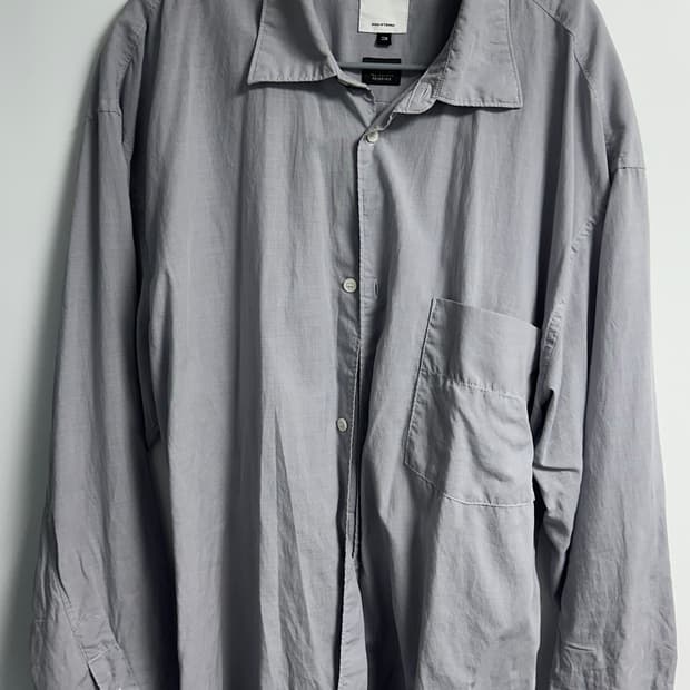 [3(L)]폴리테루 루즈드 텐코 셔츠 2.0 워시드 라이트 스카이 블루