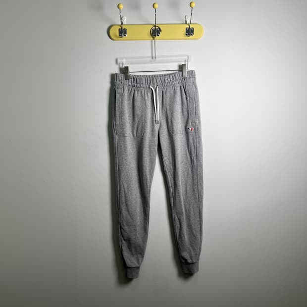 메종키츠네 트리컬러 폭스 패치 조거 팬츠 S