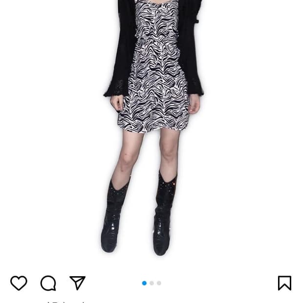 빈티지 지브라 원피스