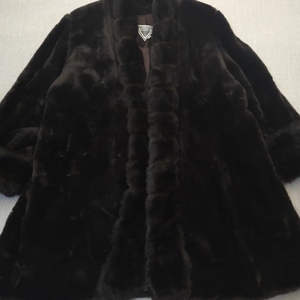 J.percy Marvin Richardson 웨딩 밍크 코트 브라운