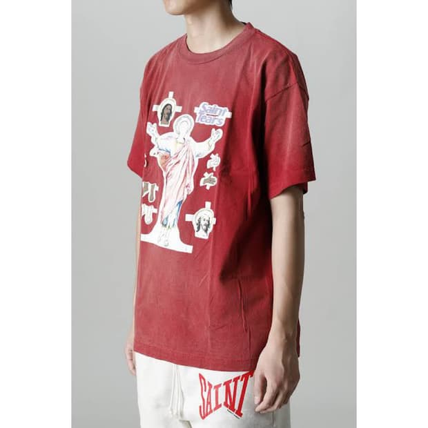 [L] 세인트미카엘 x 데님 티어스 세인트 티어스 티셔츠