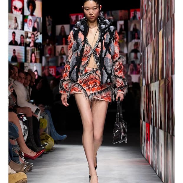 디젤 레드 퍼스티나 스커트 