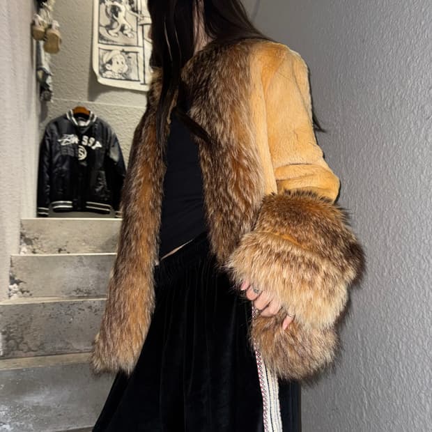 빈티지 래빗 퍼자켓