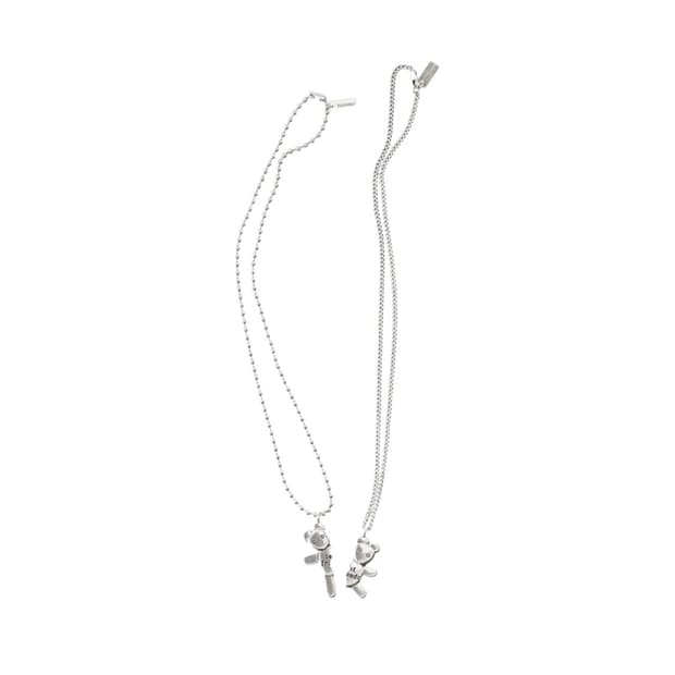 헤븐 바이 마크 제이콥스 프렌드쉽 네클리스 세트 실버 옥스 (2개 세트)