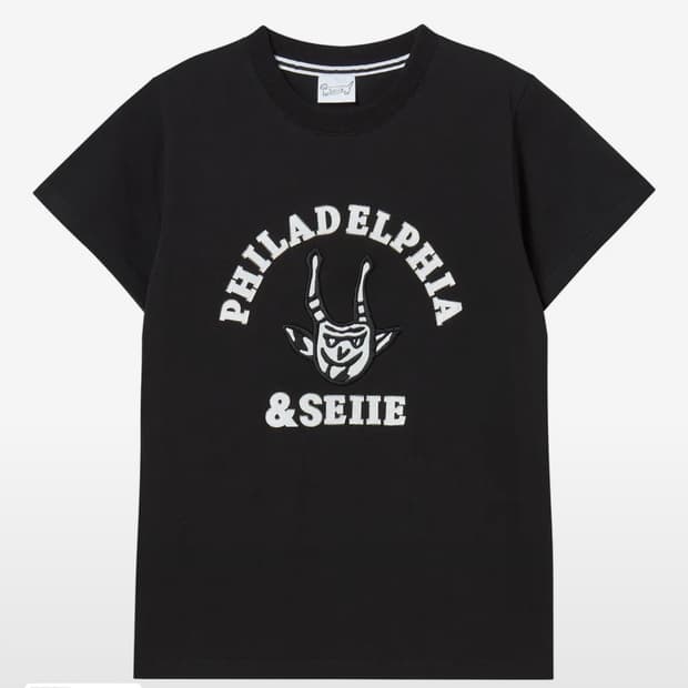 세이에 악마 슬림핏 아플리케 티 Black