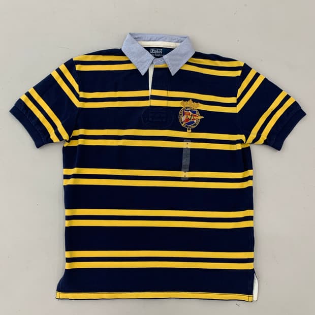 폴로 랄프로렌 스트라이프 반팔 럭비티 S