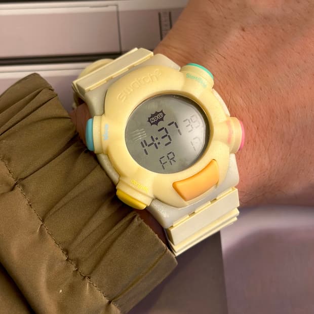 98년판) 빈티지 스와치 전자시계 beat 버터