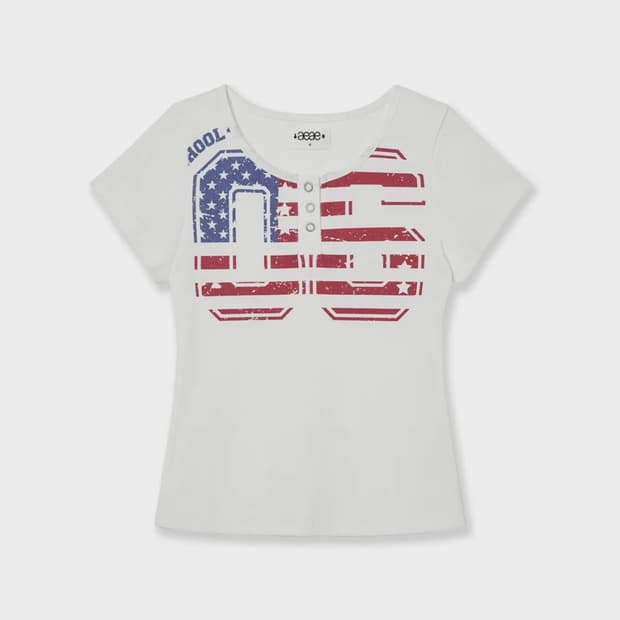 aeae usa banner henly neck tee