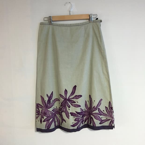 flower midi skirt