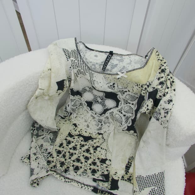Ahcahcum 레이스 프린트 탑 