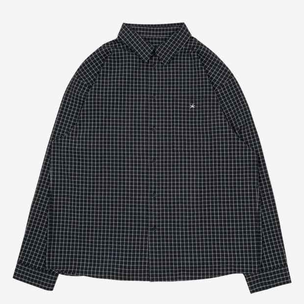 더콜디 미니 로고 체크셔츠