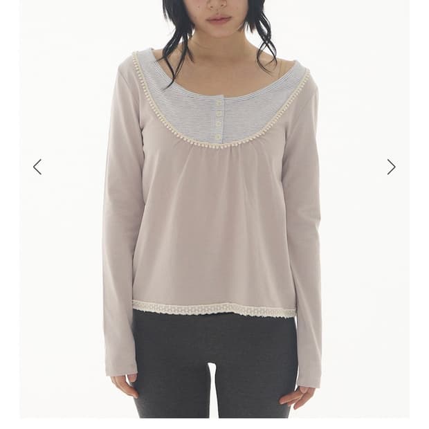 익스파이어드걸 탑 핑크베이지