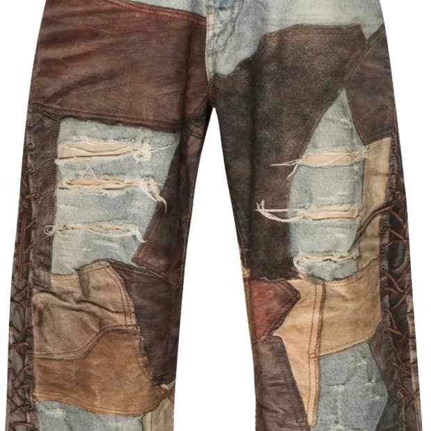 아크네 프린트 바지