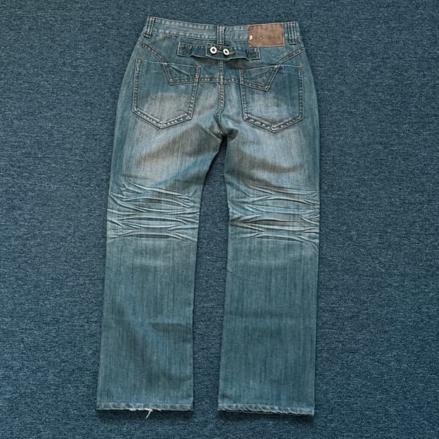 빈티지 워싱 데님팬츠 34