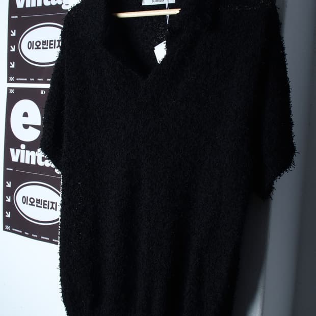 (M-XL) 니티드 반팔 카라 티셔츠 새상품 부클 니트-H31976