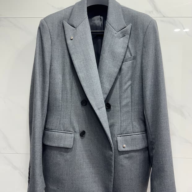 STU 더블 블레이져 미드 그레이 S사이즈