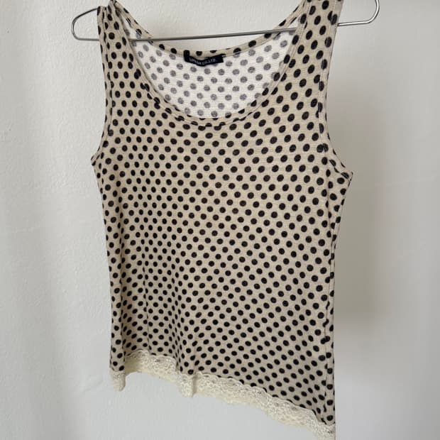 빈티지 도트 슬리브리스